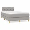 Image de vidaXL Sommier à lattes de lit matelas LED gris clair 120x190 cm tissu 3270109