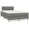 Image de vidaXL Boxspring met matras en LED stof donkergrijs 120x190 cm3270110
