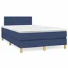 Image de vidaXL Boxspring met matras en LED stof blauw 120x190 cm3270122