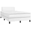 Image de vidaXL Boxspring met matras en LED kunstleer wit 120x190 cm3270130