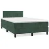 Image de vidaXL Boxspring met matras en LED fluweel donkergroen 120x190 cm3270168