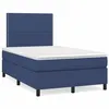 Image de vidaXL Boxspring met matras en LED stof blauw 120x190 cm3270196
