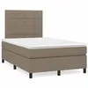 Image de vidaXL Boxspring met matras en LED stof taupe 120x190 cm3270201