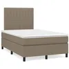 Image de vidaXL Boxspring met matras en LED stof taupe 120x190 cm3270215