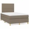 Image de vidaXL Boxspring met matras en LED stof taupe 120x190 cm3270243
