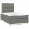 Image de vidaXL Boxspring met matras en LED stof donkergrijs 120x190 cm3270254