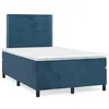 Image de vidaXL Boxspring met matras en LED fluweel donkerblauw 120x190 cm3270309