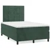 Image de vidaXL Boxspring met matras en LED fluweel donkergroen 120x190 cm3270314