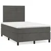Image de vidaXL Boxspring met matras en LED fluweel donkergrijs 120x190 cm3270318