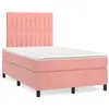 Image de vidaXL Boxspring met matras en LED fluweel roze 120x190 cm3270328