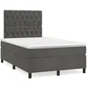 Image de vidaXL Boxspring met matras en LED fluweel donkergrijs 120x190 cm3270330