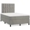 Image de vidaXL Boxspring met matras en LED fluweel lichtgrijs 120x190 cm3270335