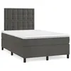 Image de vidaXL Boxspring met matras en LED fluweel donkergrijs 120x190 cm3270336
