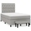 Image de vidaXL Boxspring met matras stof lichtgrijs 120x190 cm3270376