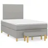 Image de vidaXL Boxspring met matras stof lichtgrijs 120x190 cm3270390