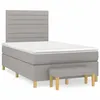 Image de vidaXL Boxspring met matras stof lichtgrijs 120x190 cm3270411