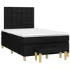 Image de vidaXL Boxspring met matras stof zwart 120x190 cm3270434