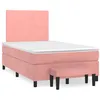 Image de vidaXL Boxspring met matras fluweel roze 120x190 cm3270462