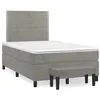 Image de vidaXL Boxspring met matras fluweel lichtgrijs 120x190 cm3270463