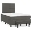 Image de vidaXL Boxspring met matras fluweel donkergrijs 120x190 cm3270464
