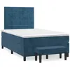 Image de vidaXL Boxspring met matras fluweel donkerblauw 120x190 cm3270473