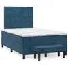 Image de vidaXL Boxspring met matras fluweel donkerblauw 120x190 cm3270479