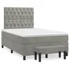 Image de vidaXL Boxspring met matras fluweel lichtgrijs 120x190 cm3270487
