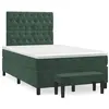 Image de vidaXL Boxspring met matras fluweel donkergroen 120x190 cm3270490