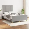 Image de vidaXL Bedframe zonder matras 120x190 cm stof lichtgrijs3270513