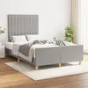 Image de vidaXL Bedframe zonder matras 120x190 cm stof lichtgrijs3270527