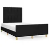 Image de vidaXL Bedframe zonder matras 120x190 cm stof zwart3270543