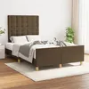 Image de vidaXL Bedframe zonder matras 120x190 cm stof donkerbruin3270544