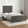Image de vidaXL Cadre de Lit avec Tête de Lit, Lit Rembourré, Lit Double, Lit Adulte de Chambre à Coucher Intérieur, Moderne, Gris 3270579