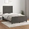 Image de vidaXL Cadre de Lit avec Tête de Lit, Lit Rembourré, Lit Double, Lit Adulte de Chambre à Coucher Intérieur, Moderne, Gris 3270591