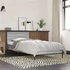 Image de vidaXL Bedframe bewerkt hout en metaal grijs sonoma eiken 90x200 cm845520