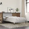 Image de vidaXL Bedframe bewerkt hout en metaal grijs sonoma eiken 75x190 cm845560