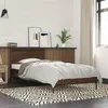 Image de vidaXL Bedframe bewerkt hout en metaal bruin eikenkleurig 90x190 cm845566