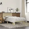 Image de vidaXL Bedframe bewerkt hout en metaal sonoma eikenkleurig 90x190 cm845753