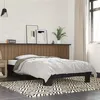Image de vidaXL Cadre de lit noir 90x200 cm bois d'ingénierie et métal, lit, lit d'invité, lit simple, meuble de chambre à coucher, 845872