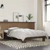 Image de vidaXL Bedframe bewerkt hout en metaal bruin eikenkleurig 75x190 cm845881