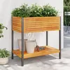 Image de Jardinière et étagère 80x45x80 cm bois massif d acacia et acier