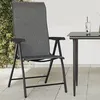 Image de vidaXL Lot de 4 Chaises Pliables de Jardin, Sièges de Terrasse, Chaises de Balcon, Meubles de Patio Extérieur, Gris Résine 3270610