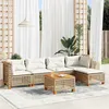 Image de Salon de jardin modulable GENERIQUE resine tressee beige 6 pieces x 63.5 x 36 cm