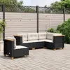 Image de Salon de jardin modulable vidaxl 5 pieces noir rotin x 56.5 cm