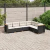 Image de Salon de jardin modulable vidaxl noir 6 pieces resine tressee x 63.5 x 56.5 cm