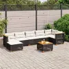Image de vidaXL Salon de jardin 8 pcs avec coussins noir résine tressée, ensemble de canapés d'extérieur, salon de jardin, ensemble 3261932