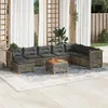 Image de Salon de jardin modulable vidaxl rotin 9 pieces gris x 63.5 x 36 cm