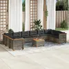 Image de Salon de jardin modulable GENERIQUE gris 11 pieces resine tressee x 63.5 x 36 cm