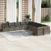 Image de Salon de jardin modulable Vidaxl rotin gris 10 pieces x 56.5 cm