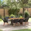 Image de vidaXL Ensemble de salle à manger pour jardin 9 pcs Noir et marron, Ensemble de jardin Alfresco, meubles de patio stylés, 3261624